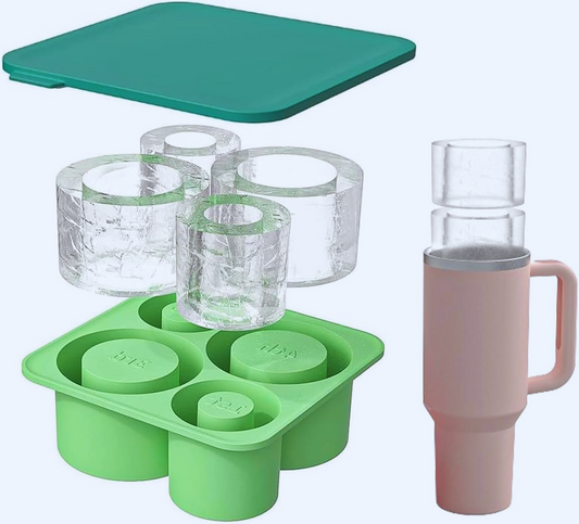 4-Pc Silicone Ice Cube Trays – Cylinder Mold