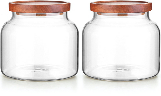 2-Pack 47 Oz Glass Storage Jars – Airtight