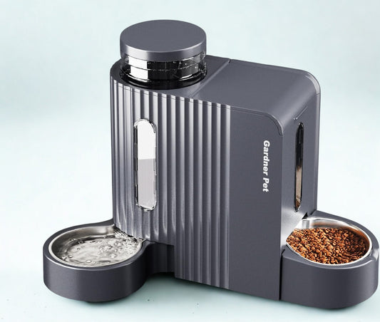 Automatic Pet Feeder – 2-in-1 Stainless Bowls