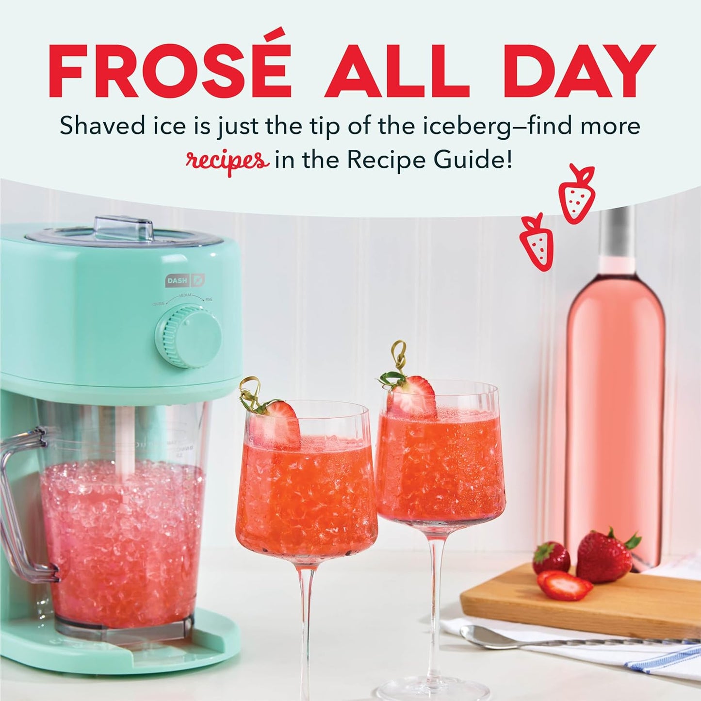 Deluxe Shaved Ice & Slushy Maker with Serving Pitcher, 1L, Multi-Purpose Ice Shaver Machine for Homemade Shaved Ice, Snow Cones, Slushies, Cocktails & More - Aqua