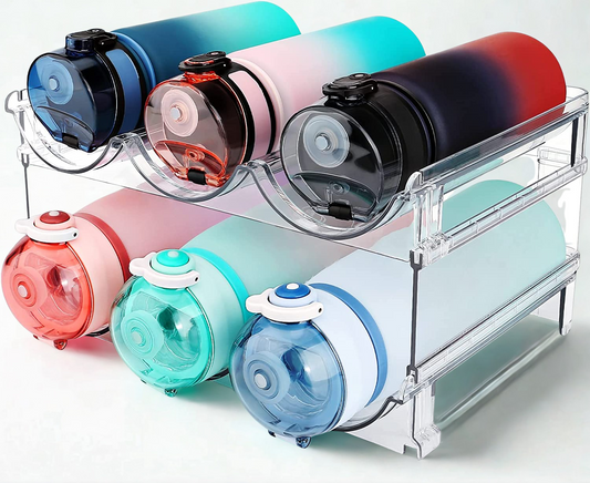 2-Pack Stackable Water Bottle Organizer Rack